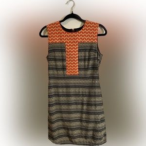 THML embroidered sleeveless mini shift dress size XS